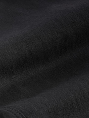 Black Slim Fit Linen Cotton Elasticated Drawstring Trousers - Image 8 of 8