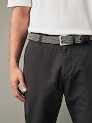 Brown Belted Linen Blend Trousers - Image 1 of 12