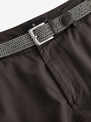 Brown Belted Linen Blend Trousers - Image 10 of 12