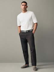 Brown Belted Linen Blend Trousers - Image 2 of 12
