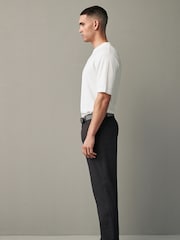Brown Belted Linen Blend Trousers - Image 3 of 12
