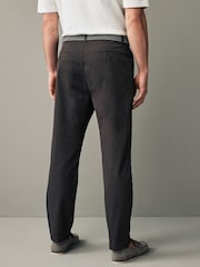 Brown Belted Linen Blend Trousers - Image 5 of 12