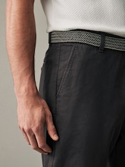 Brown Belted Linen Blend Trousers - Image 7 of 12