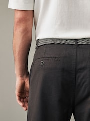 Brown Belted Linen Blend Trousers - Image 8 of 12