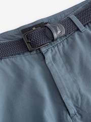 Blue Belted Linen Blend Trousers - Image 10 of 12