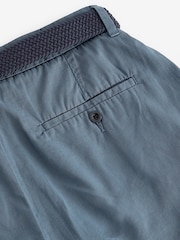 Blue Belted Linen Blend Trousers - Image 11 of 12