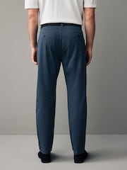 Blue Belted Linen Blend Trousers - Image 4 of 12