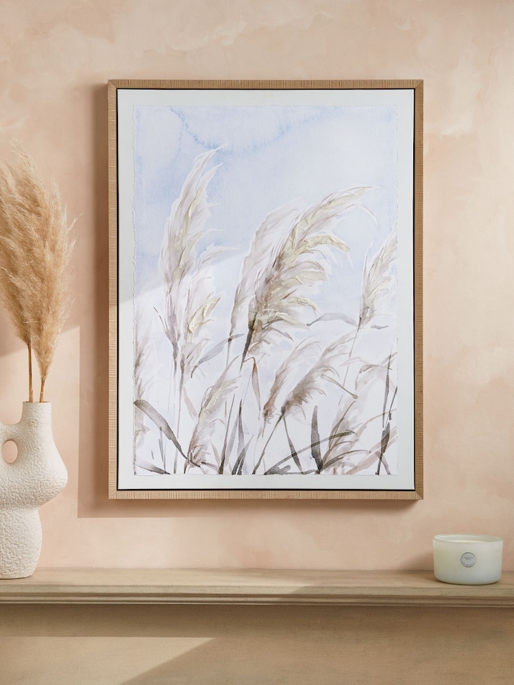 Natural Pampas Landscape Framed Canvas Wall Art - Image 1 of 6 Natural Pampas Landscape Framed Canvas Wall Art - Image 1 of 6