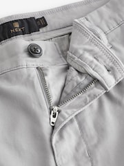 Light Grey Slim Fit Premium Laundered Stretch Chinos Trousers - Image 8 of 10