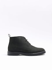 River Island Black Leather Casual Chukka Boots - Image 2 of 5