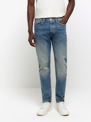 River Island Light blue Slim Fit Medium Wash Jeans - Image 1 of 5