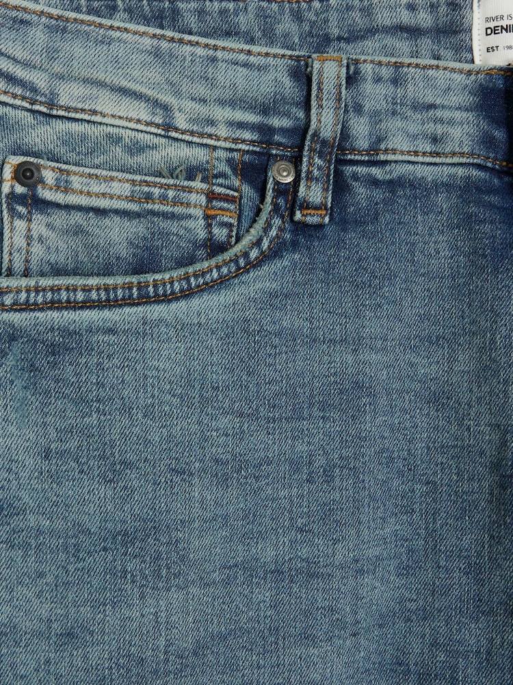 River Island Light blue Slim Fit Medium Wash Jeans - Image 5 of 5