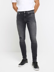 River Island Black Spray On Skinny Jeans - Image 1 of 6