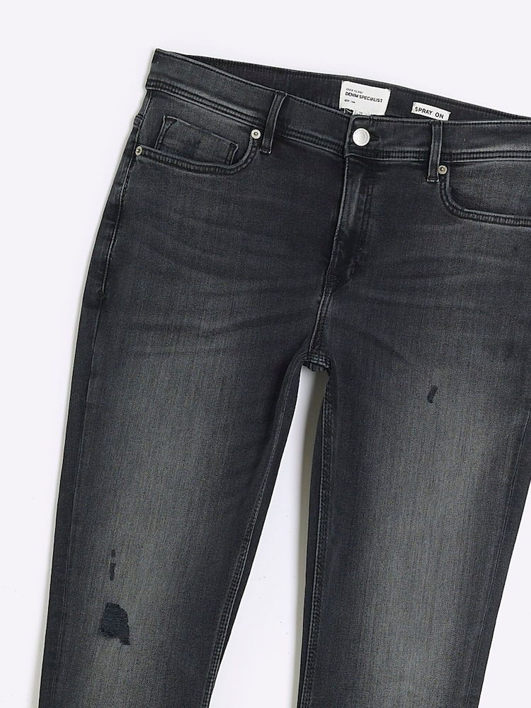 River Island Black Spray On Skinny Jeans - Image 6 of 6