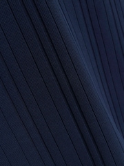 River Island Blue Muscle Fit Ribbed Jumper - Image 6 of 6