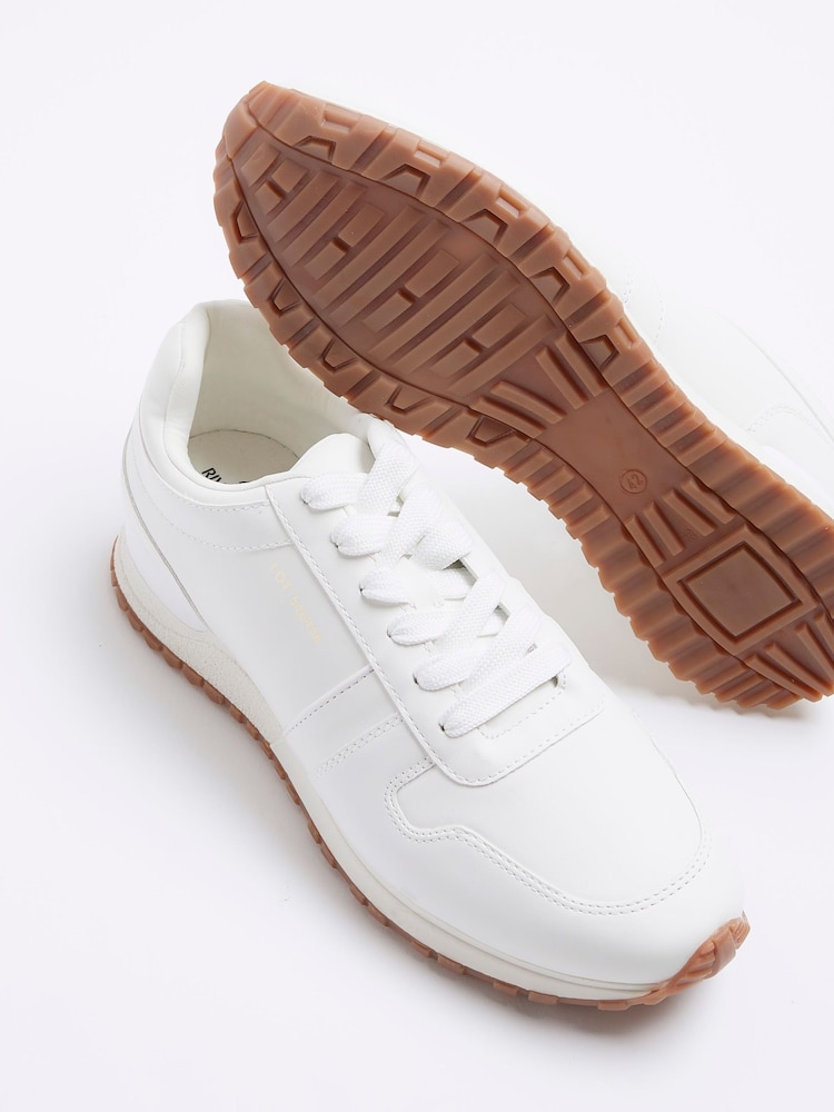 River Island White Embossed Quarters Runner Trainers - Image 6 of 6