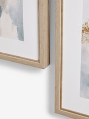 Blue/Gold Abstract Framed Canvas Wall Art Set Of 2 - Image 5 of 6