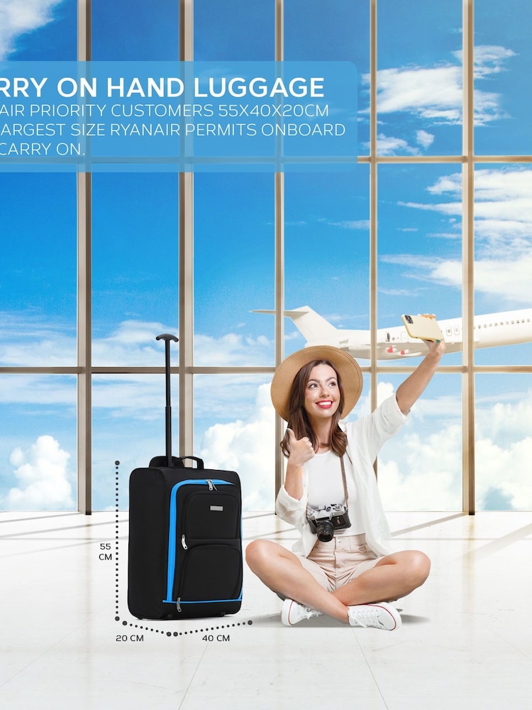 Flight Knight Cabin Carryon 2 Wheels, EasyJet, Ryanair Compatible Luggage - Image 7 of 7