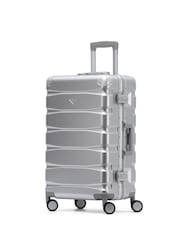 Flight Knight Medium Silver Aluminium Frame ABS Body Hardcase Suitcase - Image 1 of 8