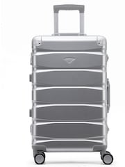 Flight Knight Medium Silver Aluminium Frame ABS Body Hardcase Suitcase - Image 2 of 8