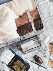 Flight Knight Silver Premium Travel Suitcase Set, 8 Wheels, Aluminium Frame, ABS Body - Image 6 of 7