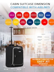 Flight Knight Grey Soft Cabin Carry-On Bag Compatible 100+ Airlines 2 Wheels Luggage - Image 3 of 7