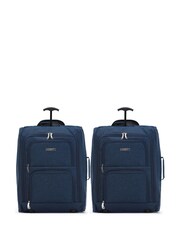 Flight Knight Blue 55x40x20cm Cabin Carryon 2 Wheels, EasyJet, Ryanair Compatible Luggage - Image 1 of 1