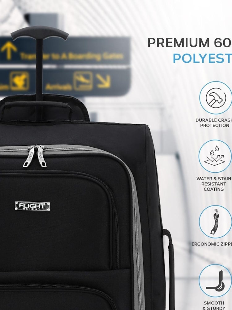 Valise Cabine Ryanair 55x40x20 Cm - Légère Avec 2 Roues - Compatible Air France, Hop! Etc.