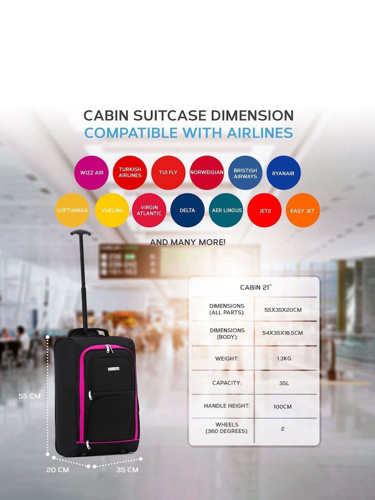 Flight Knight Cabin Carryon 2 Wheels, Compatible with 100+ Airlines Luggage - Image 2 of 6