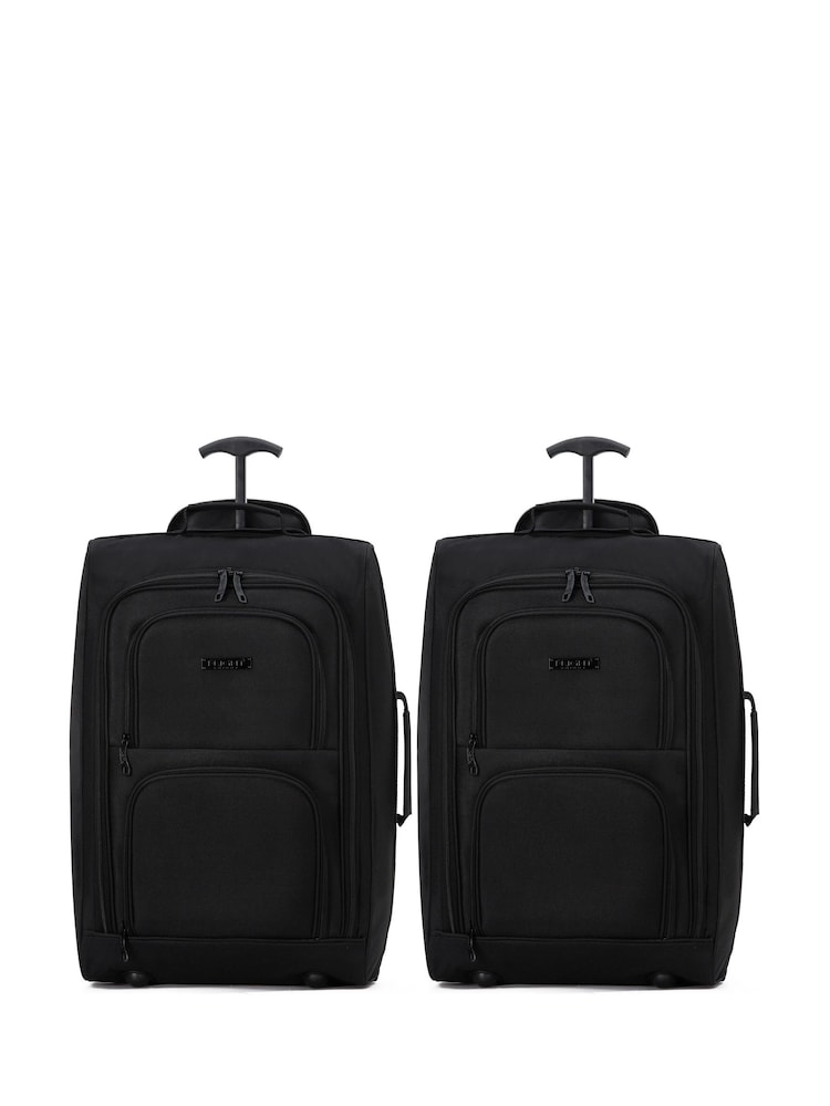 Flight Knight 55x35x20cm Cabin Carryon 2 Wheels Luggage with Compatible 100+ Airlines - Image 1 of 7
