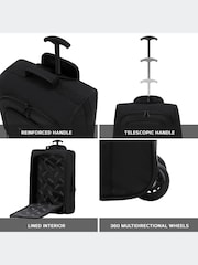 Flight Knight 55x35x20cm Cabin Carryon 2 Wheels Luggage with Compatible 100+ Airlines - Image 4 of 7