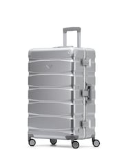 Flight Knight Large Silver Aluminium Frame ABS Body Hardcase Suitcase - Image 1 of 6
