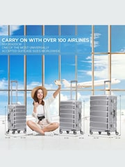 Flight Knight Large Silver Aluminium Frame ABS Body Hardcase Suitcase - Image 2 of 6