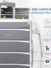 Flight Knight Large Silver Aluminium Frame ABS Body Hardcase Suitcase - Image 3 of 6