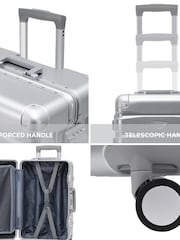 Flight Knight Large Silver Aluminium Frame ABS Body Hardcase Suitcase - Image 6 of 6