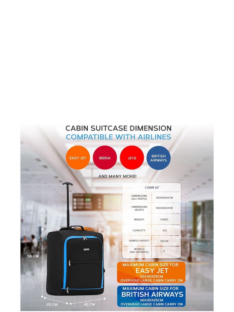 Flight Knight Soft Cabin Carry-on Bag BA Compatible 2 Wheels - Image 6 of 6