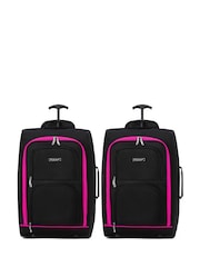 Flight Knight 55x35x20cm Cabin Carryon 2 Wheels Luggage with Compatible 100+ Airlines - Image 1 of 5