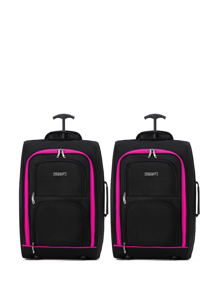 Flight Knight 55x35x20cm Cabin Carryon 2 Wheels Luggage with Compatible 100+ Airlines - Image 1 of 5