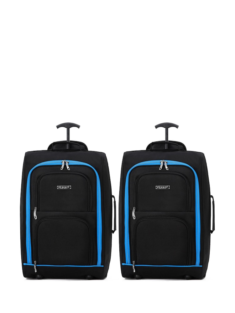 Flight Knight 55x35x20cm Cabin Carryon 2 Wheels Luggage with Compatible 100+ Airlines - Image 1 of 6