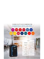 Flight Knight 55x35x20cm Cabin Carryon 2 Wheels Luggage with Compatible 100+ Airlines - Image 5 of 6