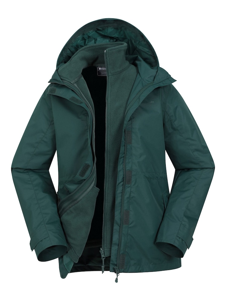 Mountain Warehouse Green Womens Fell II Water Resistant 3 In 1 Jacket - Image 4 of 4