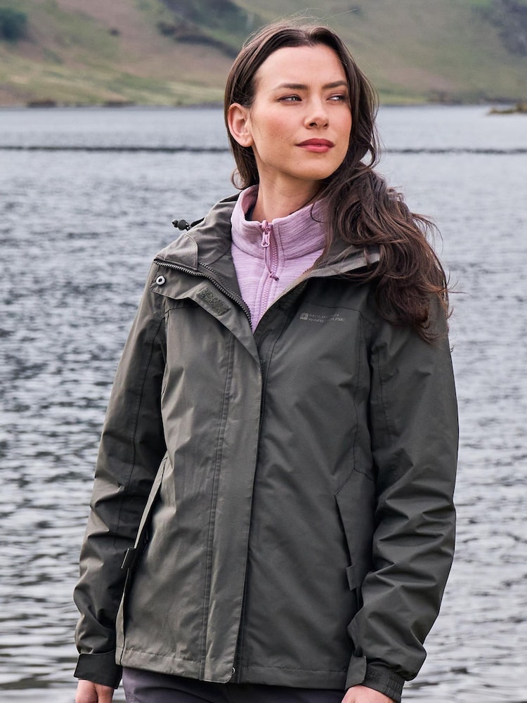 Mountain Warehouse Green Womens Storm Waterproof 3 In 1 Jacket - Image 1 of 6 Mountain Warehouse Green Womens Storm Waterproof 3 In 1 Jacket - Image 1 of 6