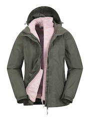 Mountain Warehouse Green Womens Storm Waterproof 3 In 1 Jacket - Image 3 of 4