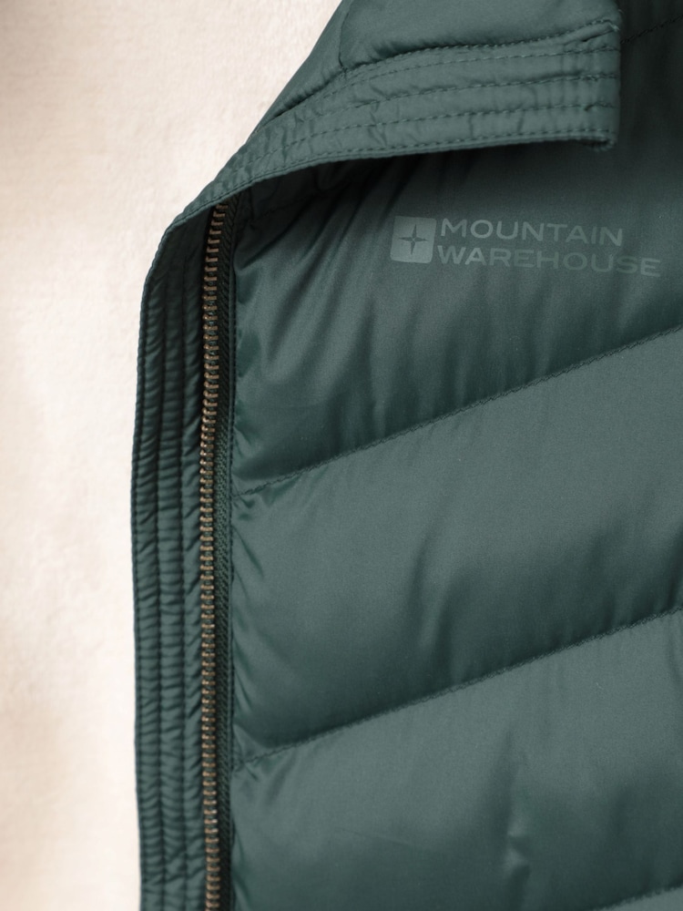 Mountain Warehouse Green Womens Dakota Water Resistant Faux Fur Lined Padded Gilet - Image 9 of 9