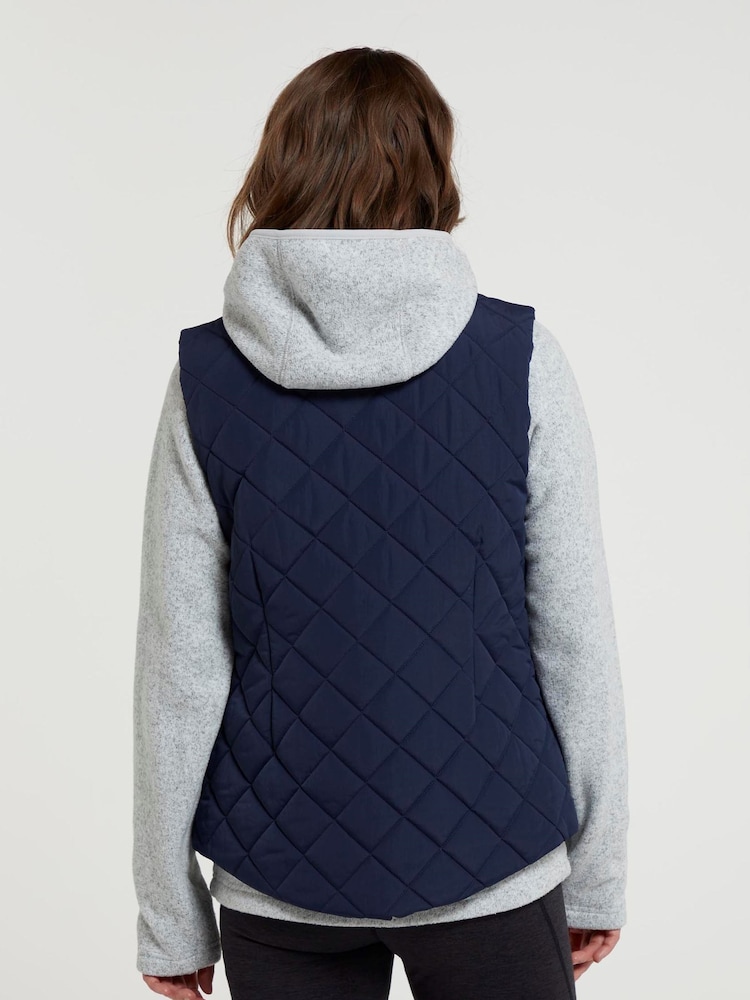 Mountain Warehouse Blue Womens Braila Water Resistant Quilted Padded Gilet - Image 2 of 8