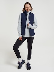 Mountain Warehouse Blue Womens Braila Water Resistant Quilted Padded Gilet - Image 3 of 8