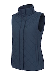 Mountain Warehouse Blue Womens Braila Water Resistant Quilted Padded Gilet - Image 7 of 8