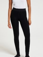 Mountain Warehouse Black Womens Fluffy Fleece Lined Thermal Leggings - Image 1 of 6
