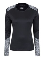 Mountain Warehouse Black Womens Reflective Long Sleeve T-Shirt - Image 1 of 4