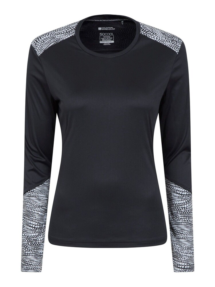 Mountain Warehouse Black Womens Reflective Long Sleeve T-Shirt - Image 1 of 4